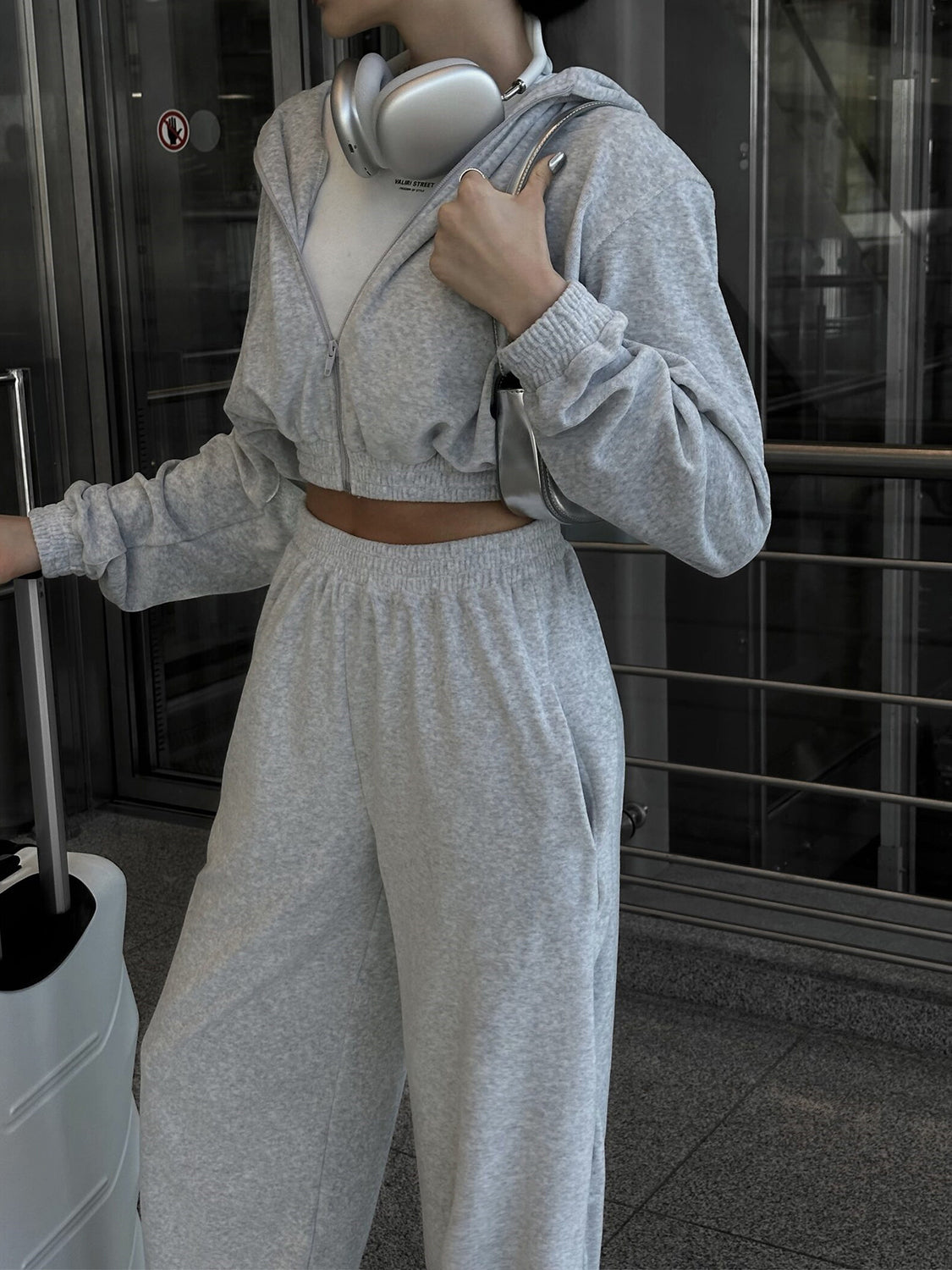 Belle's Zip Up Hoodie and Pocketed Pants Set