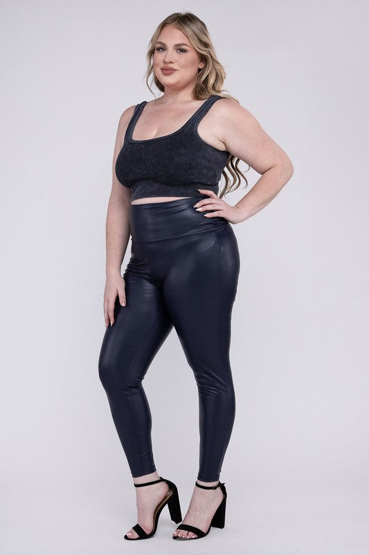 Belle's High Waist Faux Leather Leggings