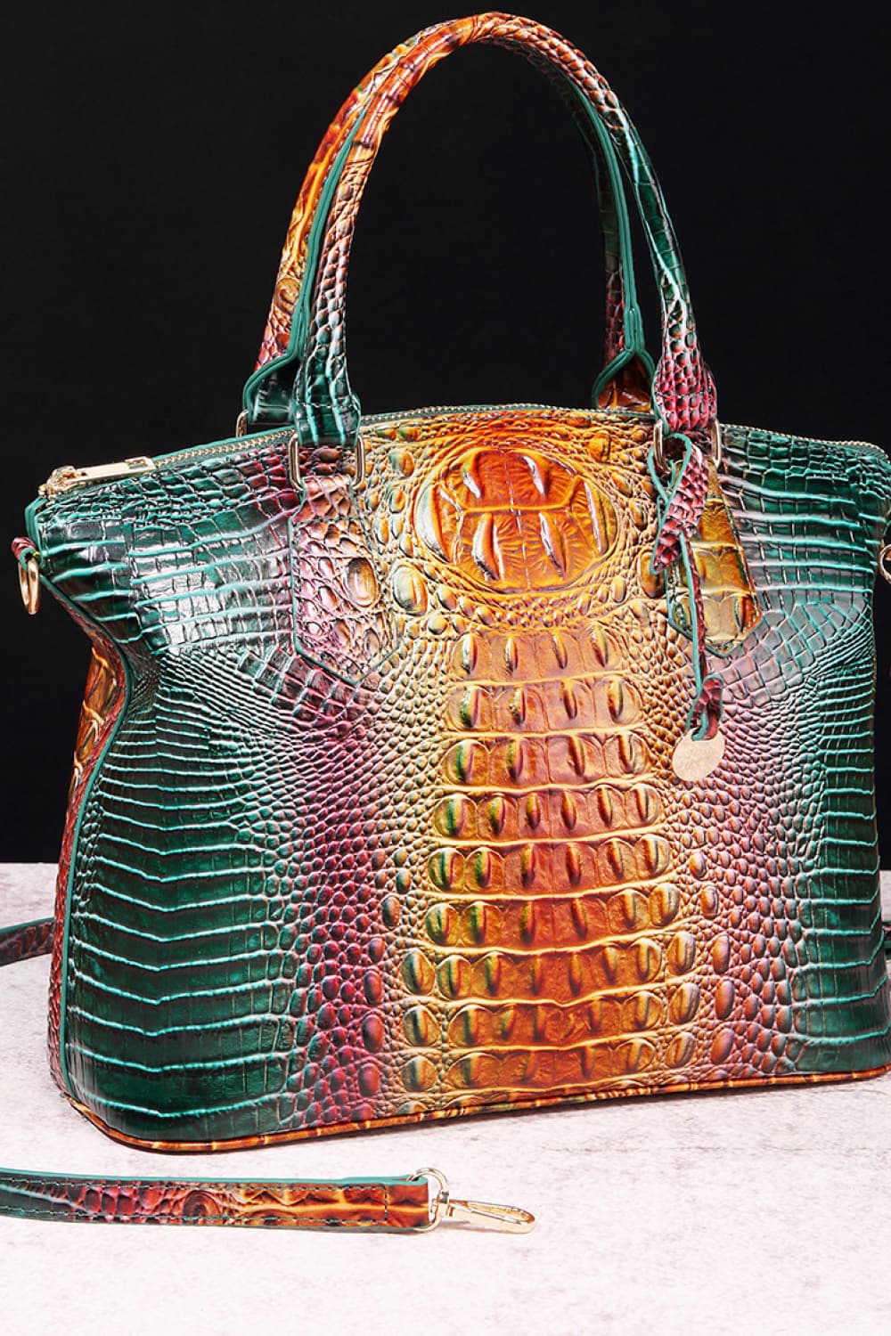 Gradient PU Multicolor Handbag