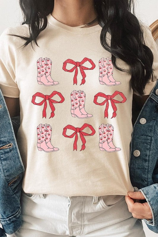 Croquette Cowgirl Valentine Graphic Plus Tee