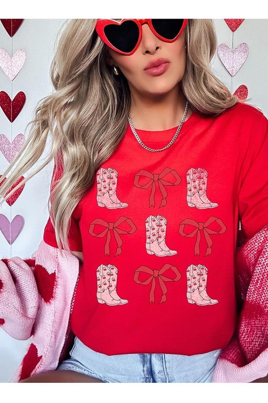 Croquette Cowgirl Valentine Graphic Plus Tee