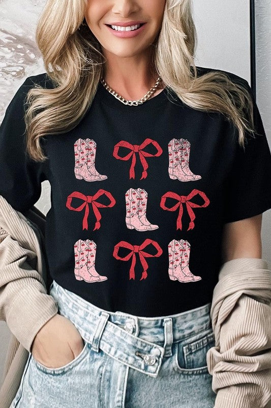 Croquette Cowgirl Valentine Graphic Plus Tee