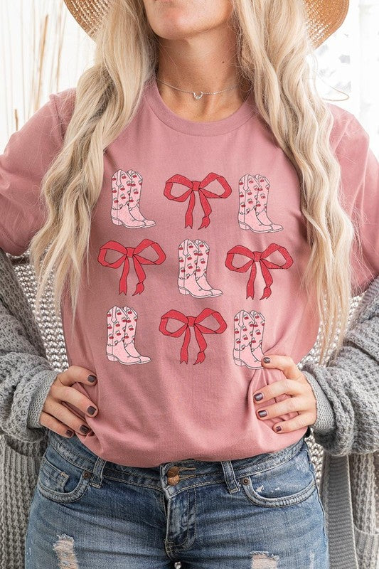 Croquette Cowgirl Valentine Graphic Plus Tee