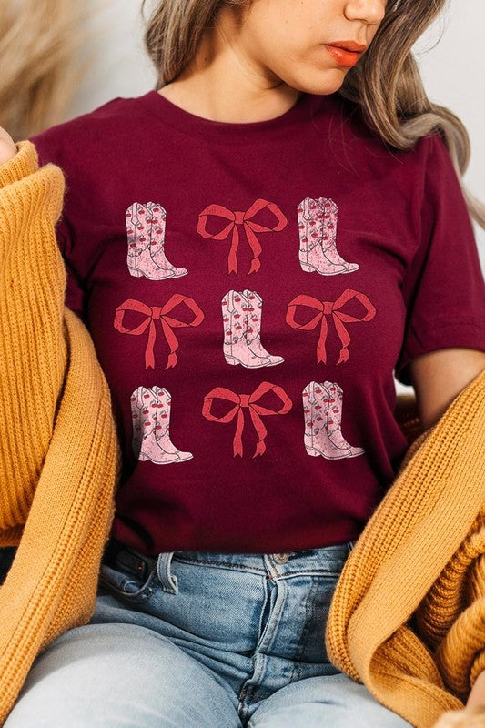 Croquette Cowgirl Valentine Graphic Plus Tee