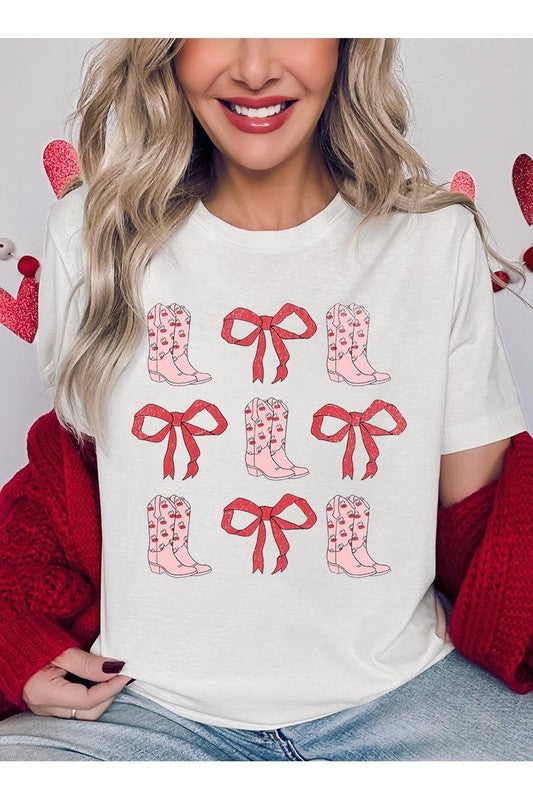 Croquette Cowgirl Valentine Graphic Plus Tee