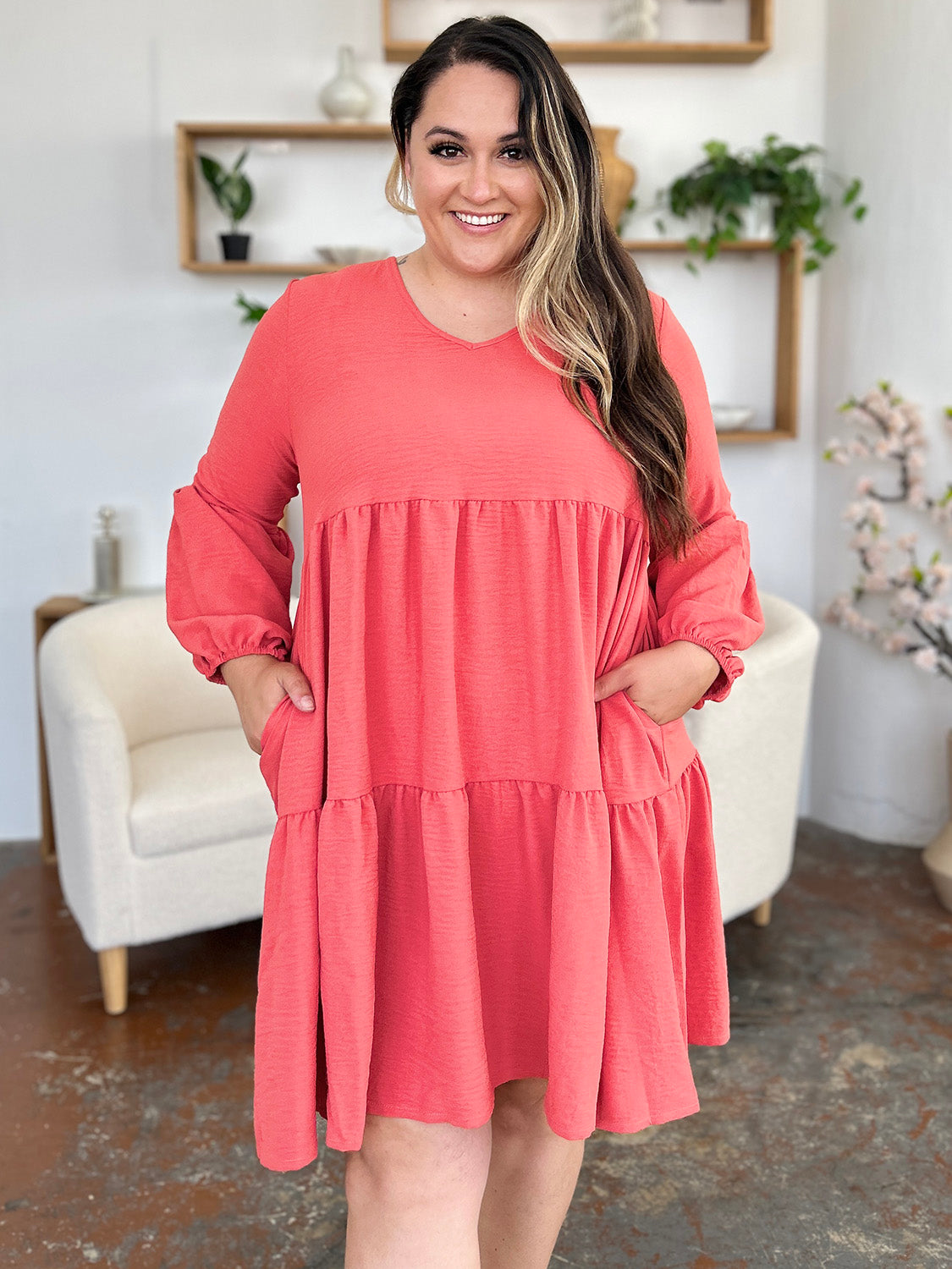 AMPQUEEN Tiered Dress