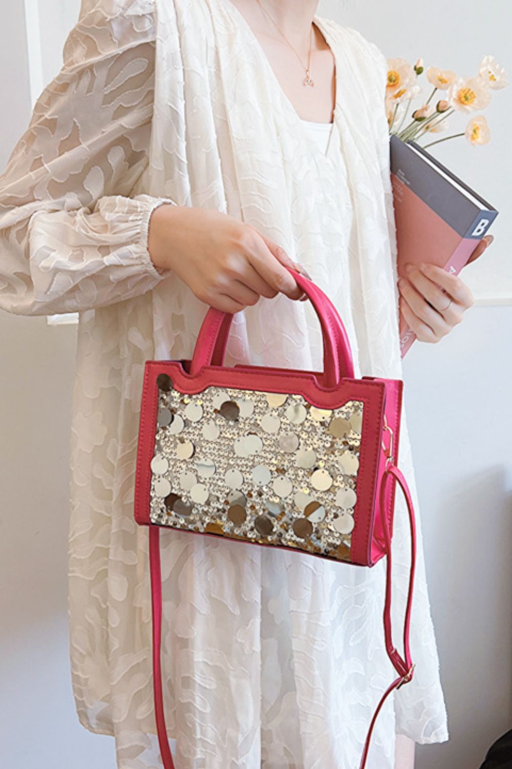 AMP QUEEN Sequin Handbag