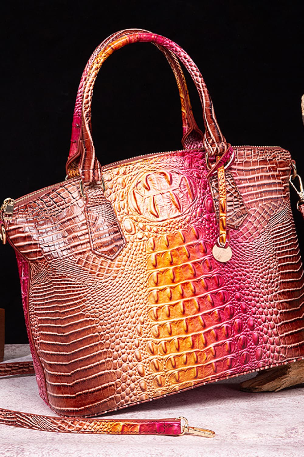 Gradient PU Multicolor Handbag