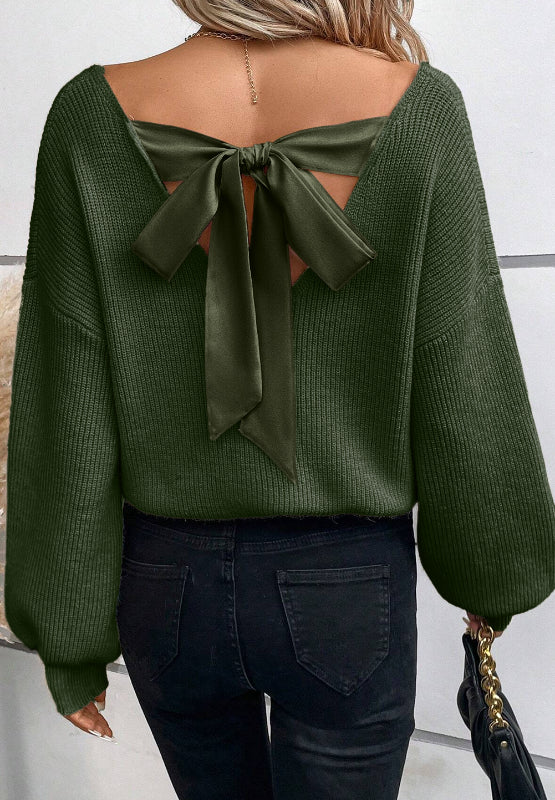Bow Tied Back Sweater