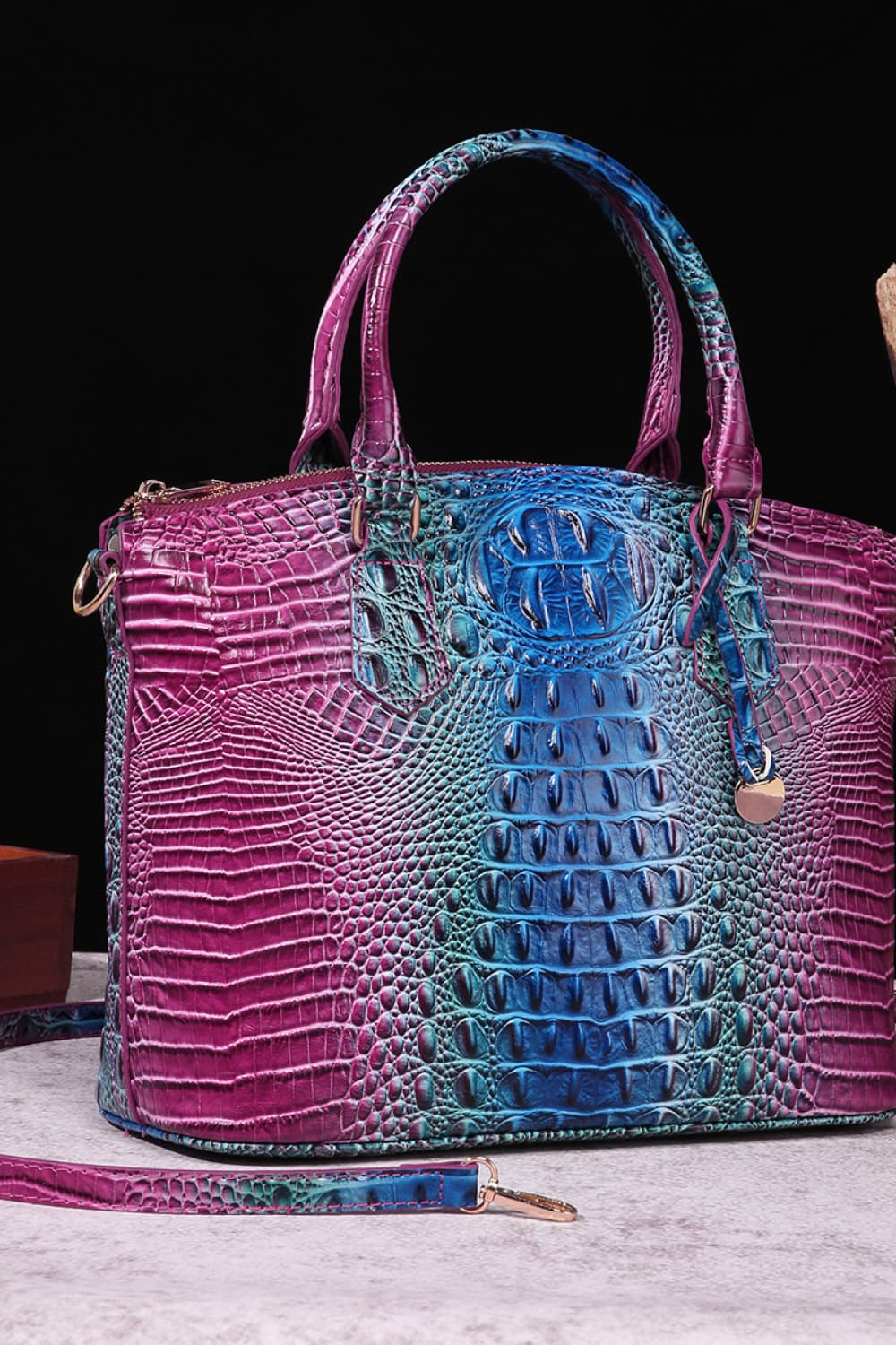 Gradient PU Multicolor Handbag