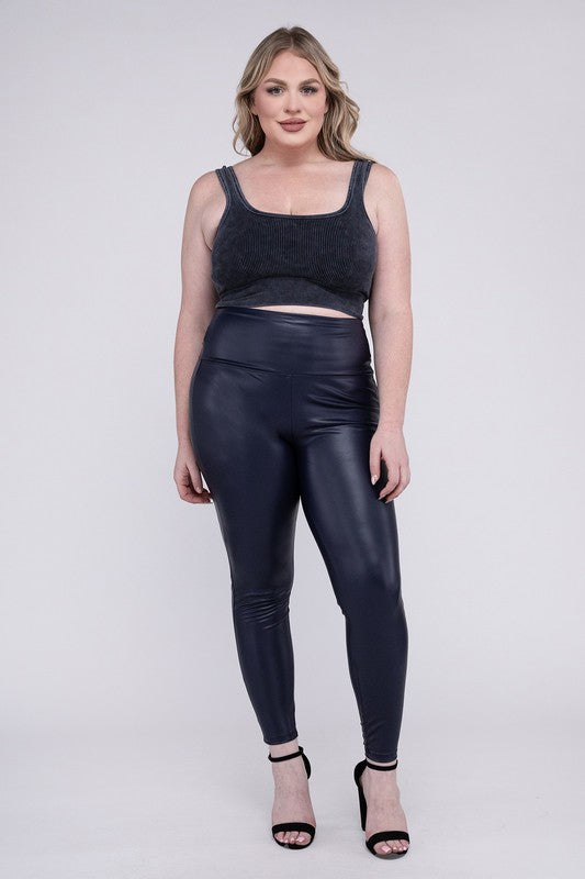 Belle's High Waist Faux Leather Leggings