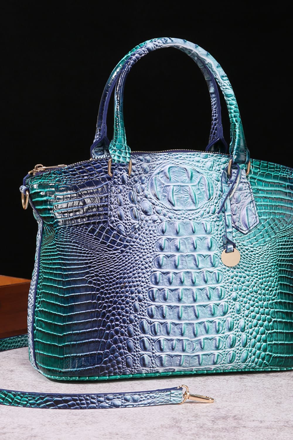 Gradient PU Multicolor Handbag