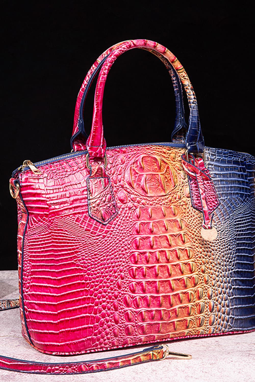 Gradient PU Multicolor Handbag