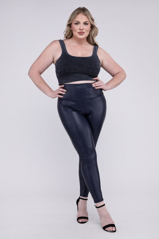 Belle's High Waist Faux Leather Leggings