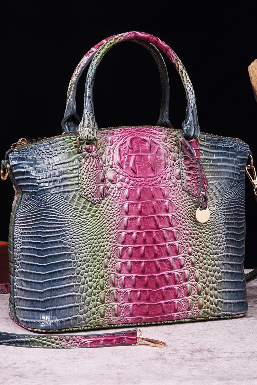 Gradient PU Multicolor Handbag