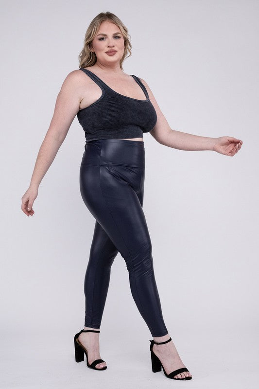Belle's High Waist Faux Leather Leggings