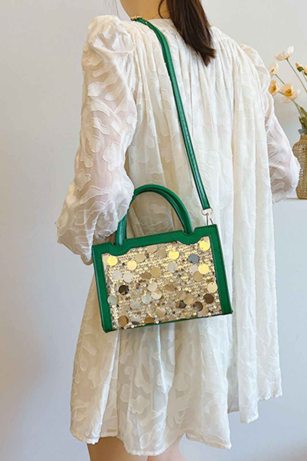 AMP QUEEN Sequin Handbag