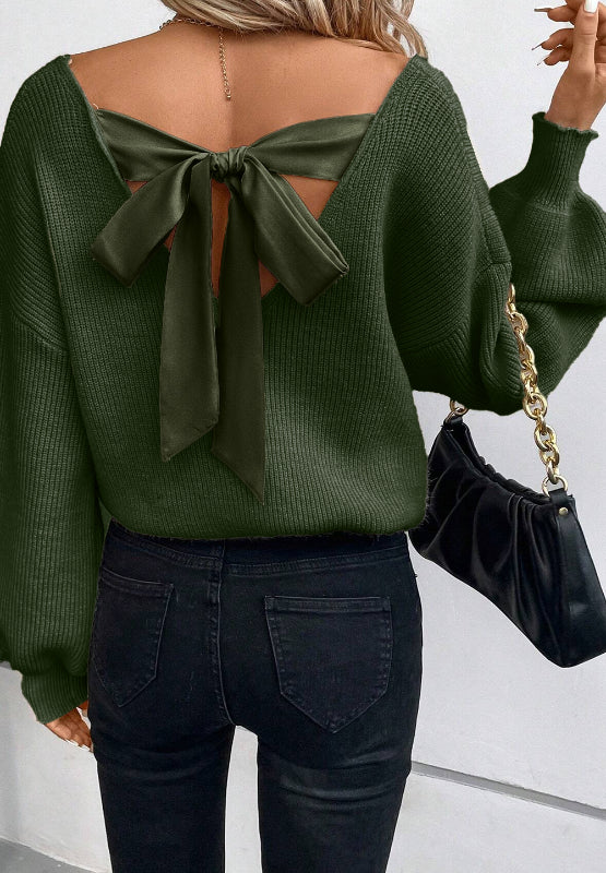 Bow Tied Back Sweater