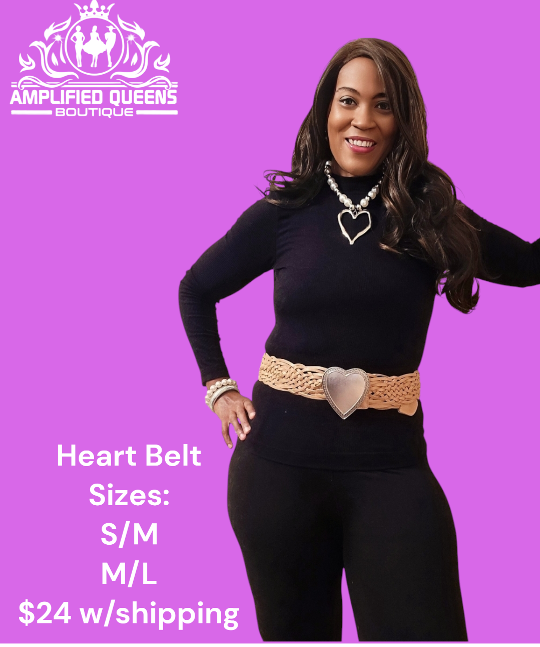 Braided Heart Belt