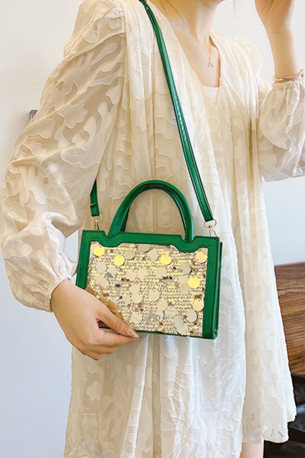 AMP QUEEN Sequin Handbag