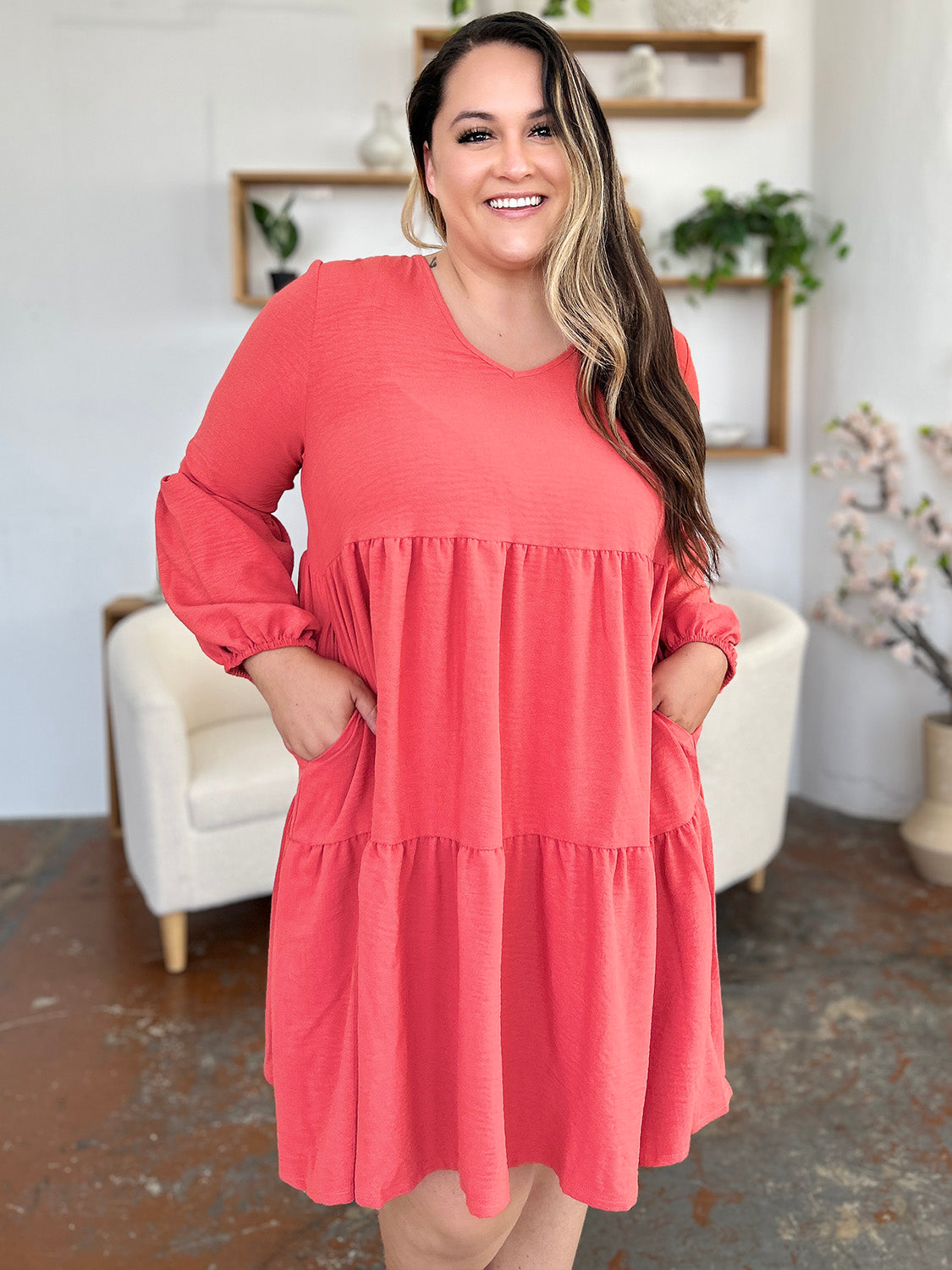 AMPQUEEN Tiered Dress