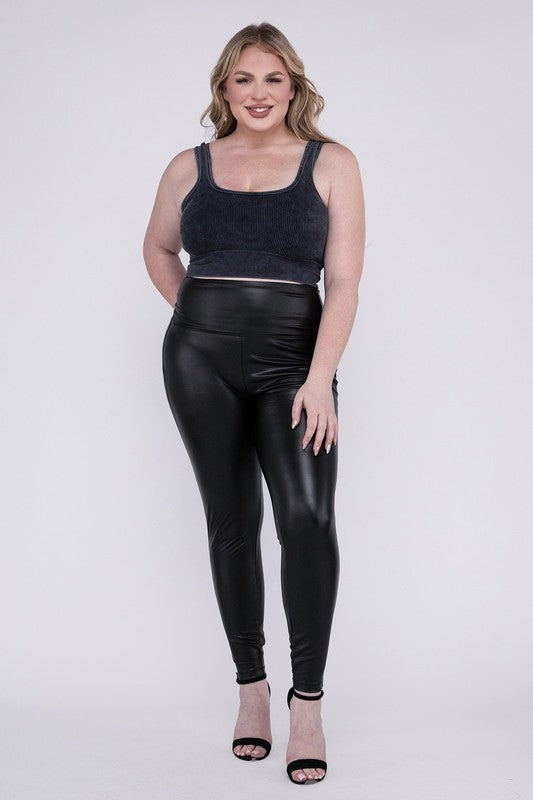 Belle's High Waist Faux Leather Leggings