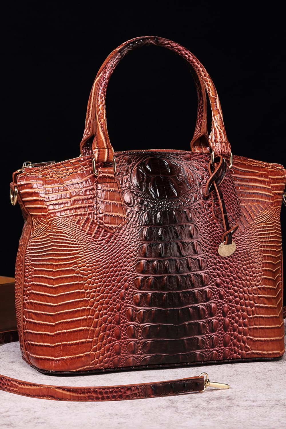 Gradient PU Multicolor Handbag