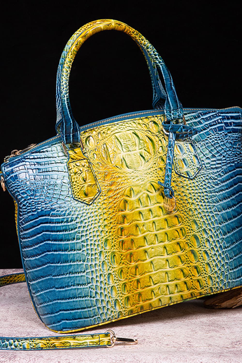 Gradient PU Multicolor Handbag