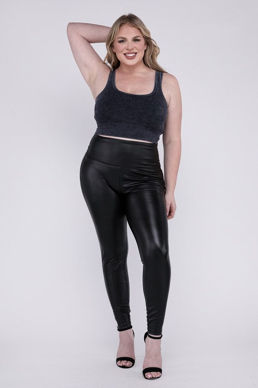 Belle's High Waist Faux Leather Leggings
