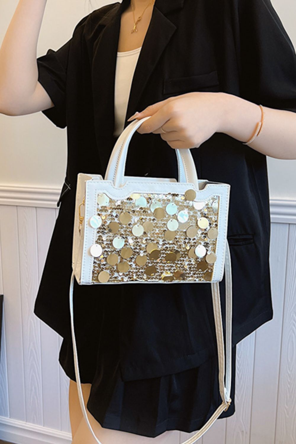 AMP QUEEN Sequin Handbag