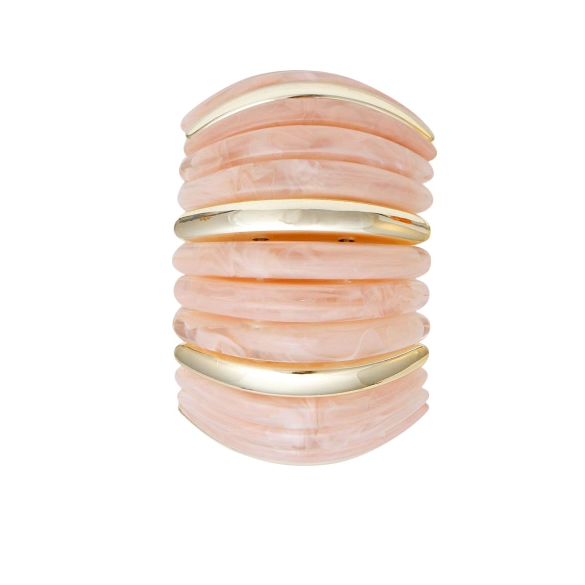 Bangle Marbled Light Pink Stretch Wide Bracelet