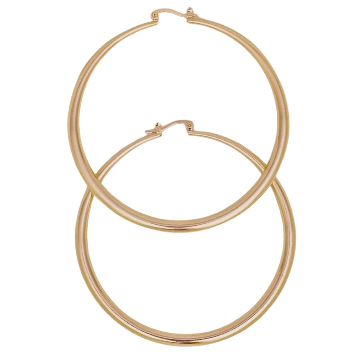 Hoop Classic 3 in Graduated Gold Earrings Women