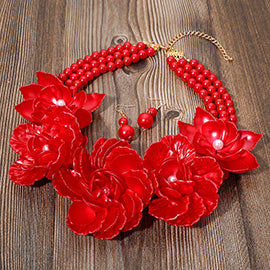 Devastating Diva's Floral Statement Necklace