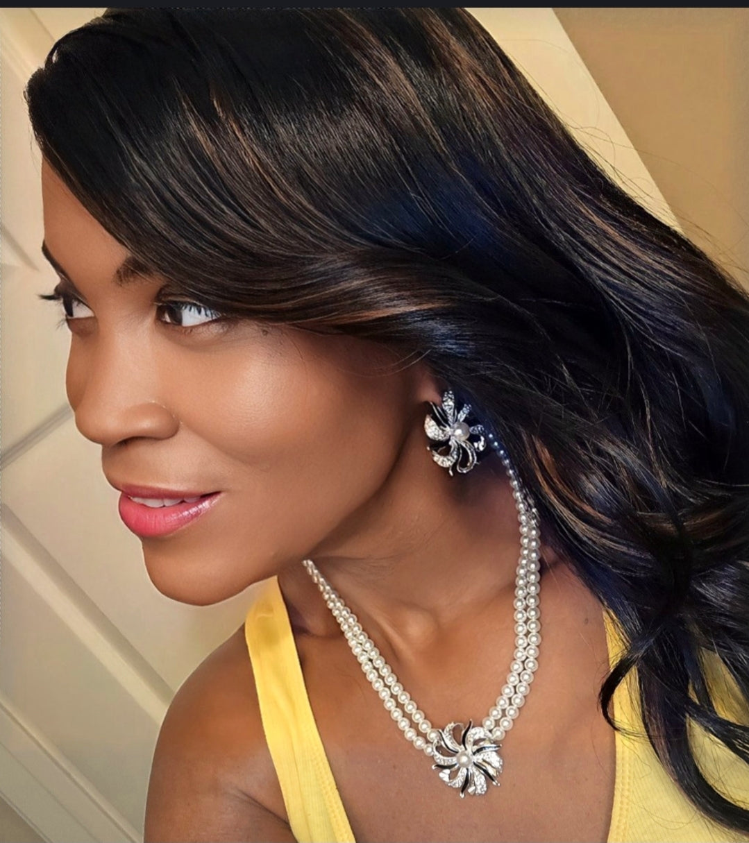 Pinwheel Pearl Bling Set