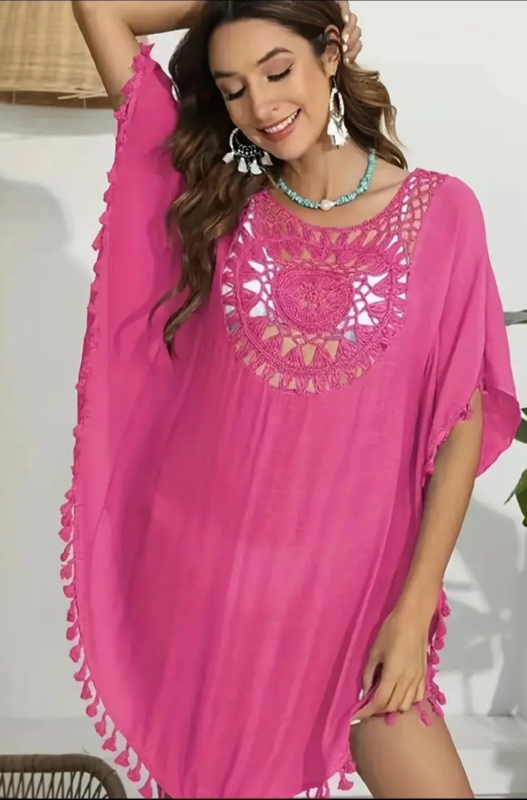 Tassel Cover-Up Dress