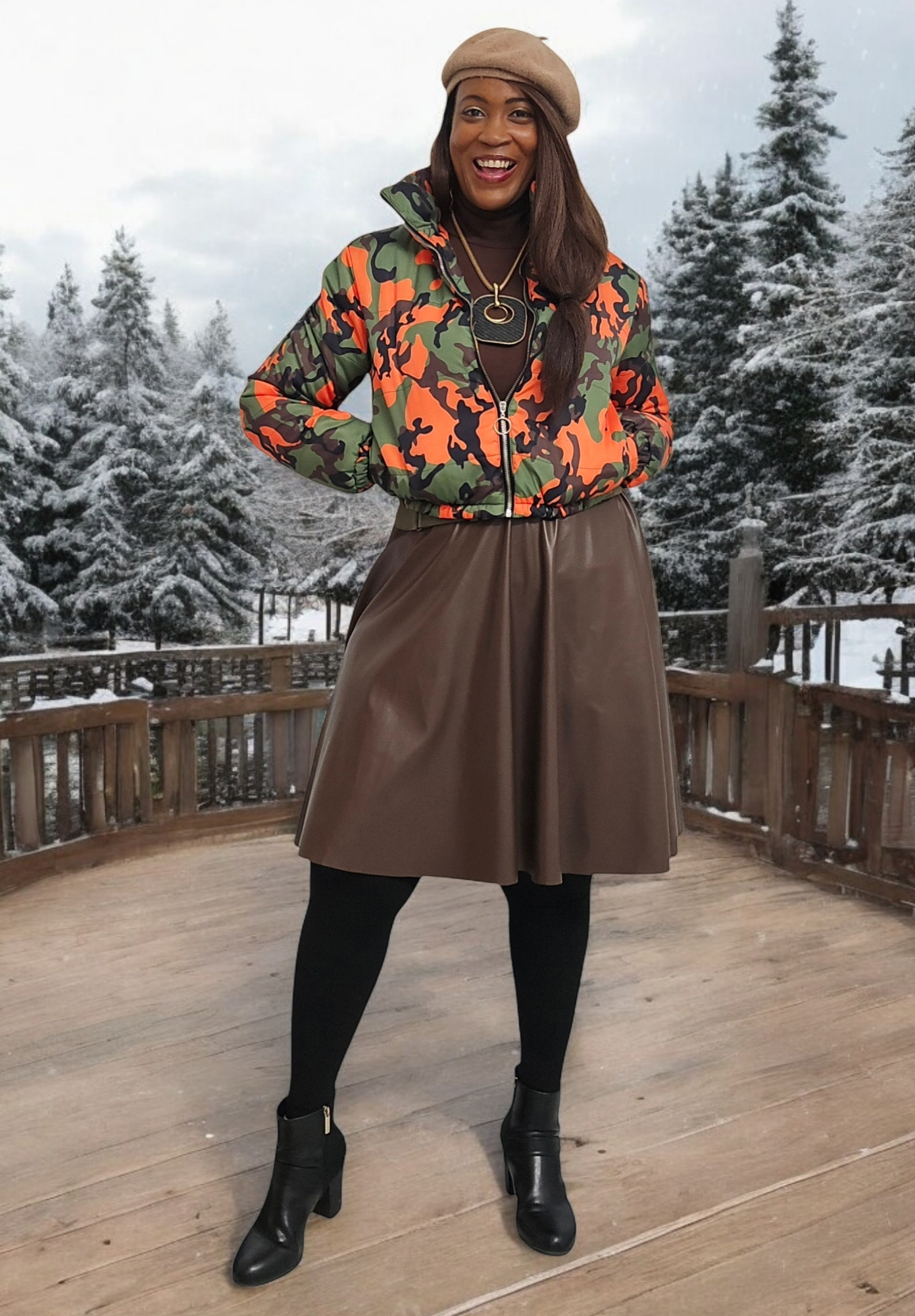 Puffer Camo Coat