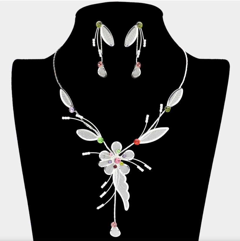 Crystal Flower Necklace