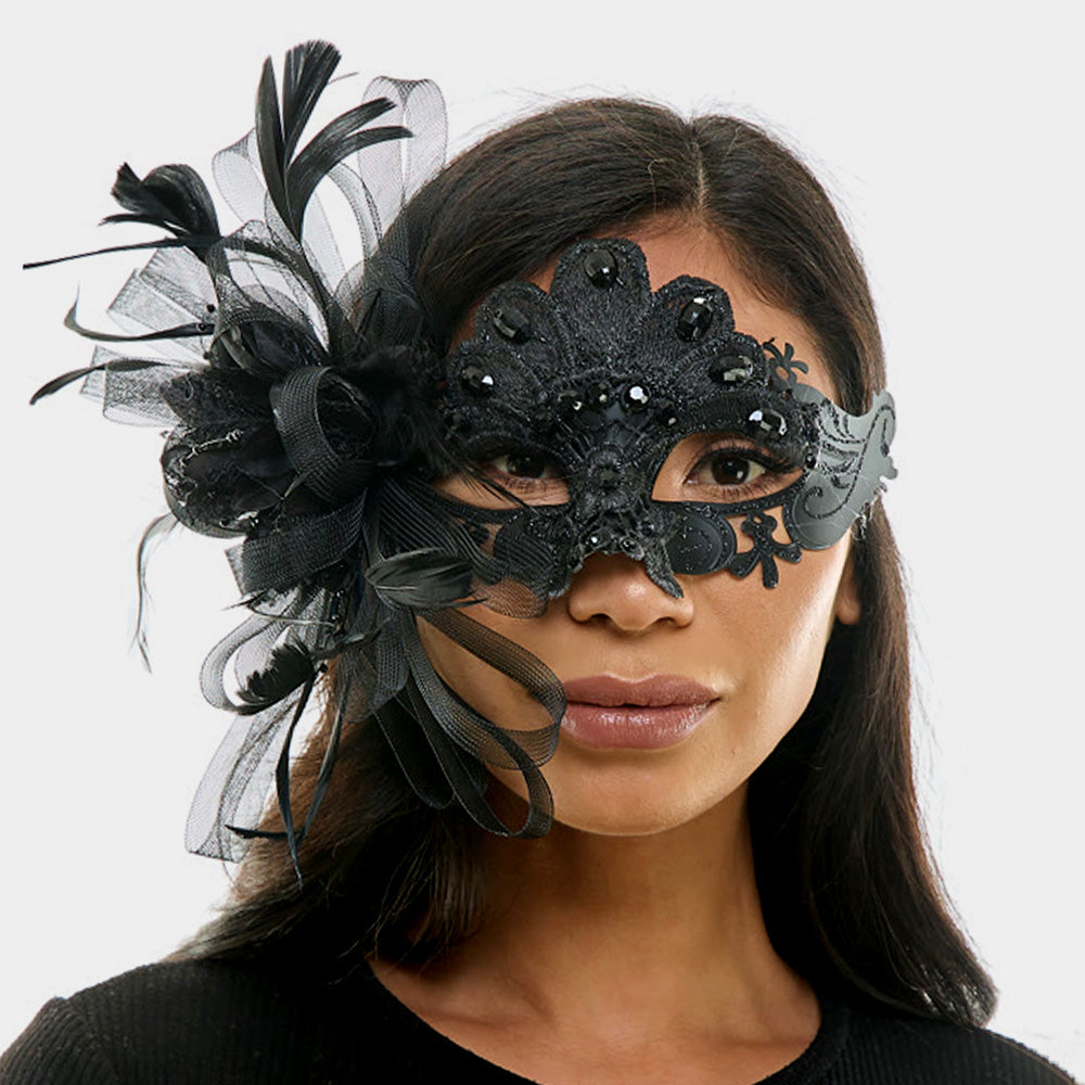 Blue & Gold Masquerade Mask