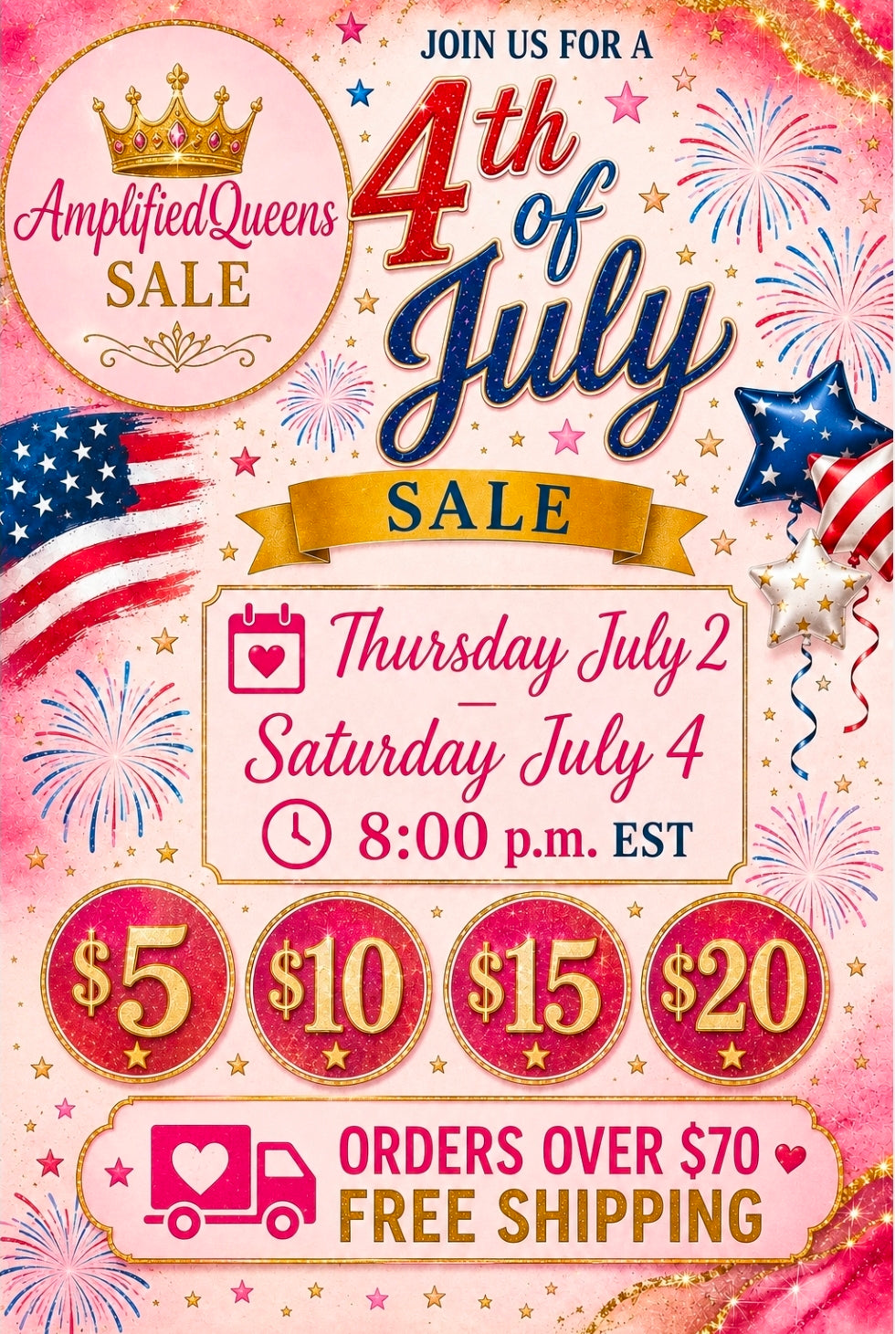 $5 $10 $15 $20 Sale