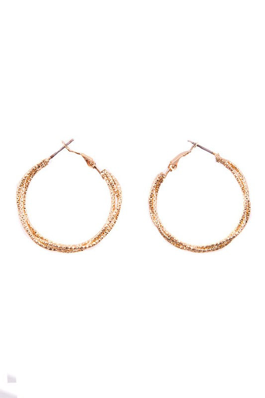 MULTI LAYERED INTERTWINED HOOP EARRING