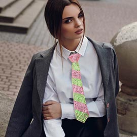 Bling Tie: Pink and Green