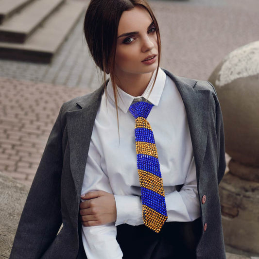 Bling Tie: Blue & Gold