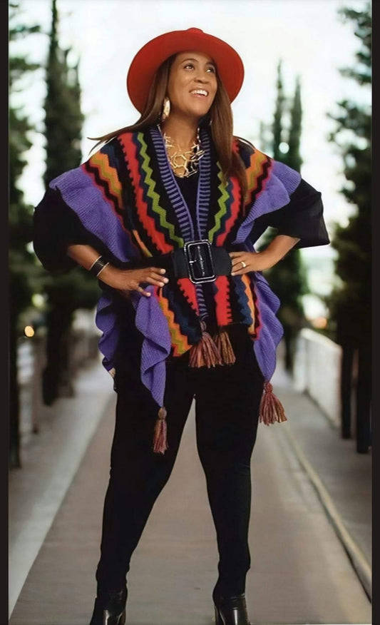 Montana Fashion Poncho Purple