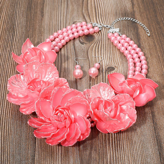First and Finest Floral Statement Necklace