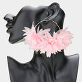 Floral Petal Hoop Statement Earrings