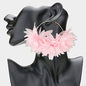 Floral Petal Hoop Statement Earrings