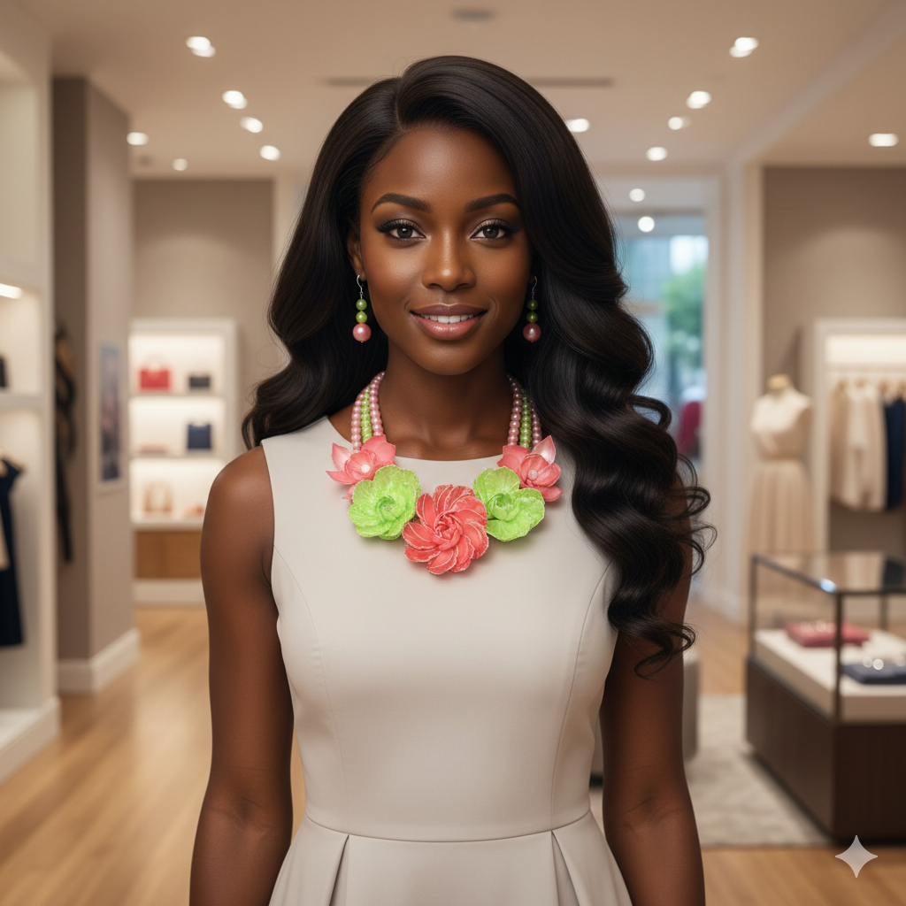 First and Finest Floral Statement Necklace