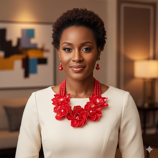 Devastating Diva's Floral Statement Necklace