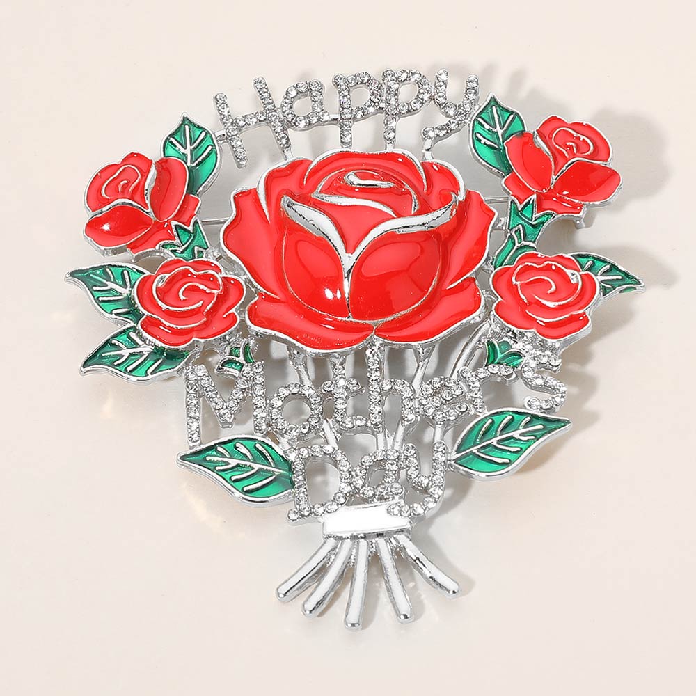 Mother's Day Brooch Silver Bling
