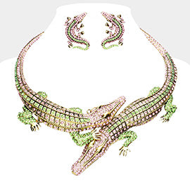 Alligator Rhinestone Statement Set